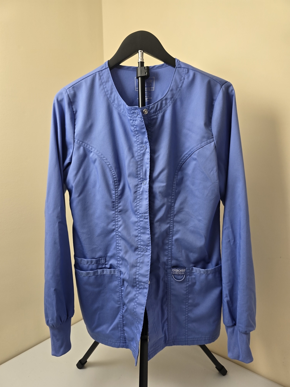 Cherokee Women's Light Blue Utility Scrub Jacket